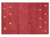 Dywan wełniany gabbeh 140 x 200 cm czerwony YARALI_856207