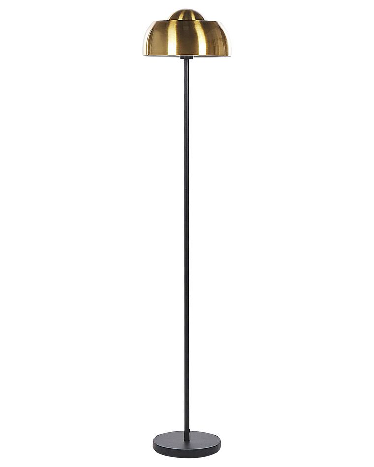 Lámpara de pie de metal negro/dorado 148 cm SENETTE_823920