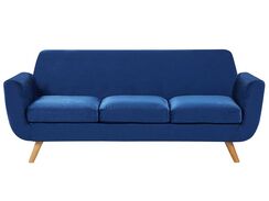 3-istuttava sohva irrotettavilla päällisillä sininen sametti BERNES