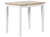 Zestaw do jadalni stół i 2 krzesła drewniany jasny z białym BATTERSBY_786090