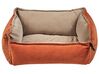 Obojstranná posteľ pre psa 50 x 35 cm oranžová/béžová IZMIR_826604