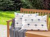 Set of 2 Outdoor Cushions Palm Pattern 40 x 60 cm White MOLTEDO_881393