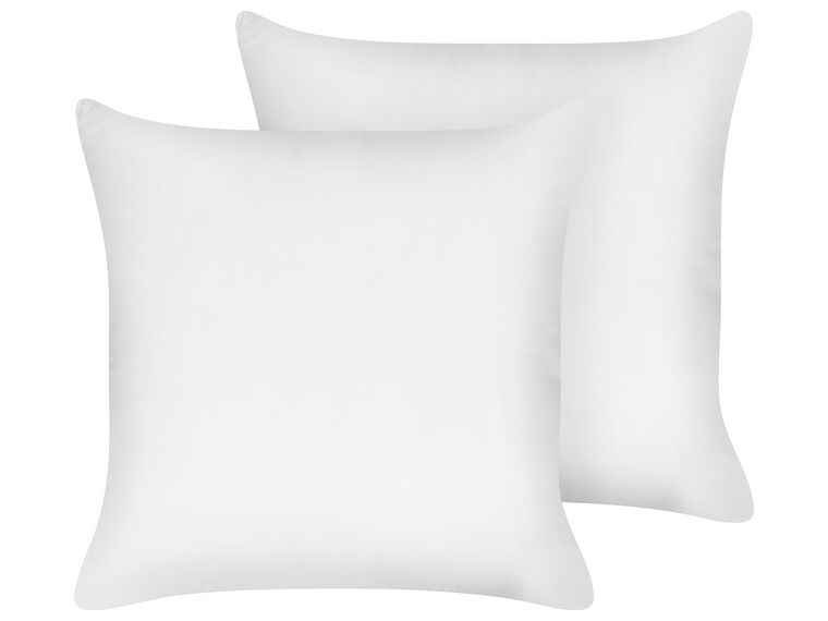 Set of Polyester Bed Low Profile Pillow 80 x 80 cm TRIGLAV_882513
