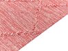 Teppich Baumwolle rot 140 x 200 cm mit Quasten NIGDE_839477