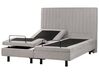 Fabric EU King Size Adjustable Bed Grey DUKE II_910599