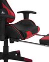 Cadeira gaming em pele sintética vermelha e preta VICTORY_712347