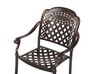 Trädgårdsmöbelset av grillbord och 4 stolar aluminium brun MANFRIA_765620