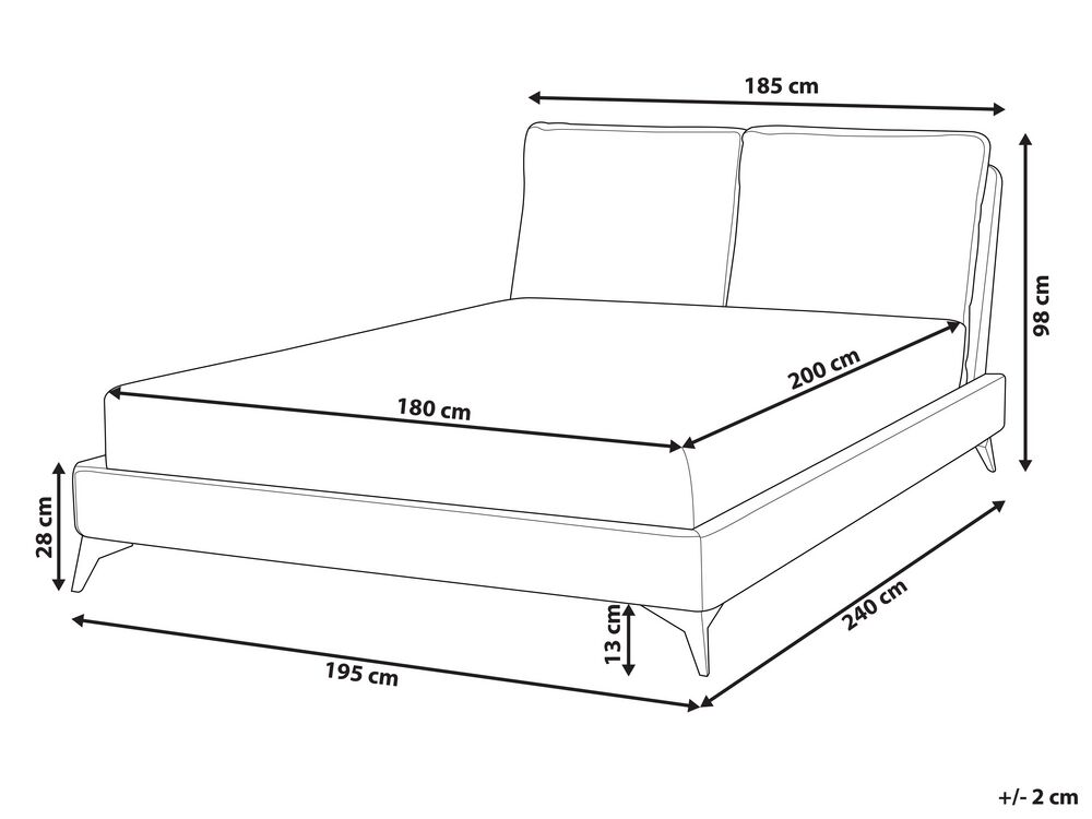 King size bed frame size in cm cheap