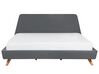 Fabric EU Super King Size Bed Grey VIENNE_814334