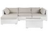 Lounge Set Rattan weiß 4-Sitzer modular Auflagen sandbeige SANO II_823461