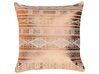 Set of 2 Cotton Cushions Geometric Pattern 50 x 50 cm Copper OUJDA_831102