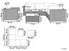 Zestaw ogrodowy modułowy z technorattanu 6-osobowy lewostronny brązowy CONTARE_805104