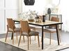 Set of 2 Dining Chairs Light Wood and Grey ABEE _837812