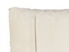 Dekokissen Baumwolle beige Makramee mit Fransen 45 x 45 cm 2er Set PATTAN_904564