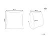 Set of 2 Faux Fur Cushions 45 x 45 cm Black and White RUBRUM _822162