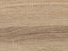 Nachttisch grau / heller Holzfarbton 2 Schubladen CLIO_826141
