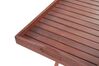 Mesa auxiliar de madera de acacia oscura/rojo oscuro 68 x 45 cm TOSCANA_768166
