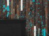 Kožený koberec 140 x 200 cm hnědo-modrý KISIR_764716