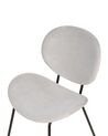 Conjunto de 2 sillas de comedor de terciopelo gris claro LUANA_881210
