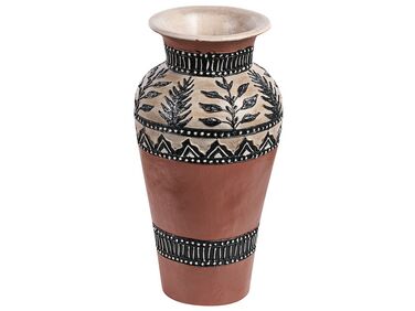 Dekorativní váza terakota 40 cm hnědá/ černá SIAK