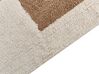Alfombra de algodón beige/gris/marrón/rojo 160 x 230 cm NIKSAR_844014