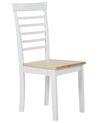 Sada 2 drevených jedálenských stoličiek biela/svetlé drevo BATTERSBY_785915