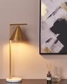 Lámpara de mesa de metal dorado/blanco crema 65 cm MOCAL_866969
