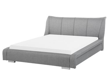 Sivá čalúnená posteľ 160x200 cm NANTES