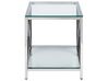 Glass Top Side Table Silver AUDET_857913