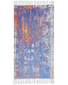 Teppich mehrfarbig 80 x 150 cm abstraktes Muster Fransen Kurzflor ACARLAR_850002