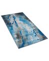 Vloerkleed polyester blauw/grijs 80 x 150 cm BOZAT_805095