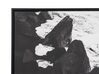 Sea Framed Canvas Wall Art 63 x 93 cm Black and White SIZIANO_816231