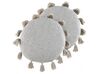 Conjunto de 2 almofadas decorativas em algodão cinzento ⌀ 45 cm MADIA_903807