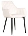 Set of 2 Velvet Dining Chairs Off-White WELLSTON_901867