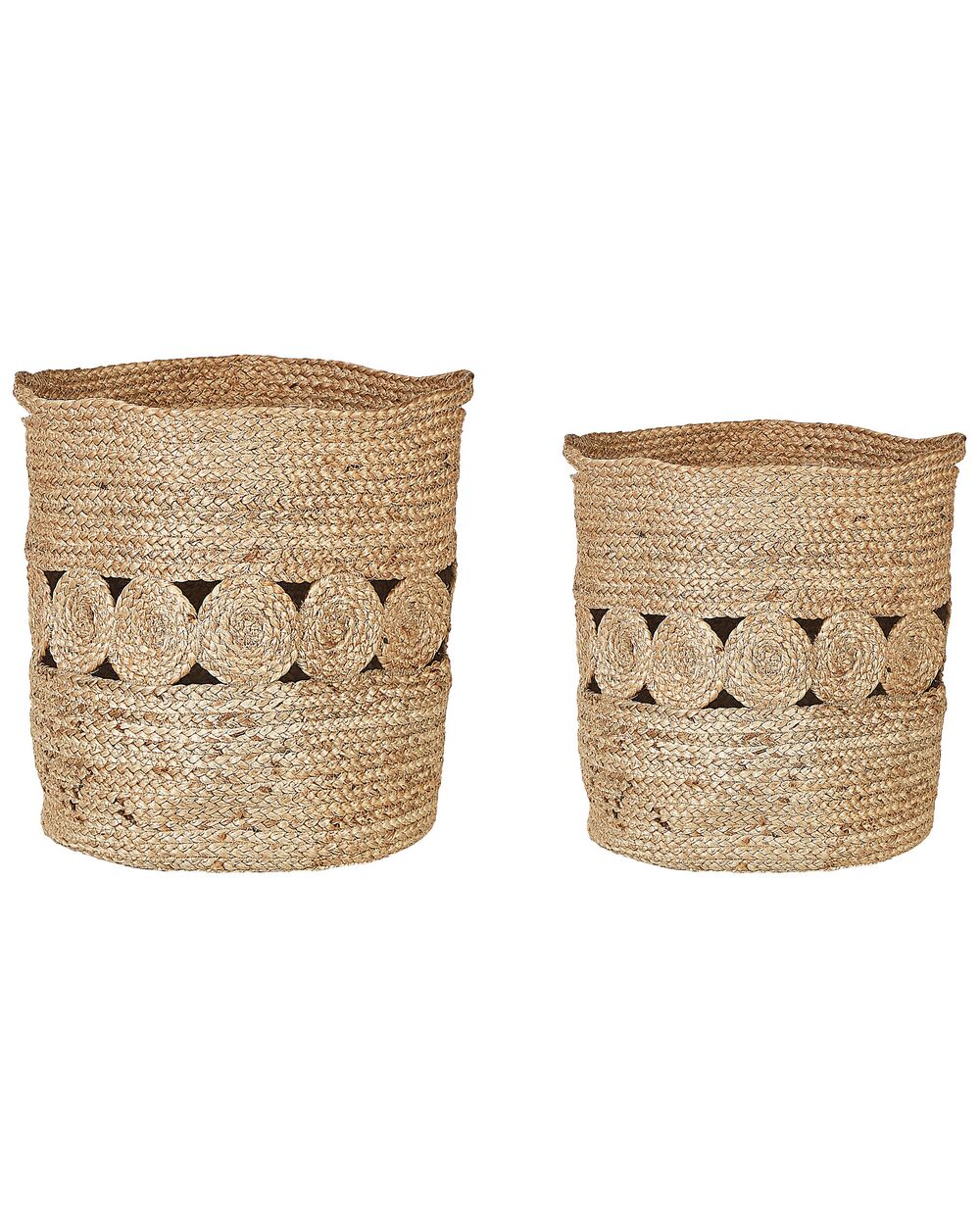 Conjunto de 2 cestas de yute natural ALANG 