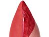Conjunto de 2 cojines de terciopelo rojo y rosa 45 x 45 cm BORONIA_914085