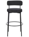 Set of 2 Boucle Bar Chairs Black ALLISON_913906