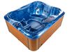 Bañera de hidromasaje LED de acrílico azul/madera clara 215 x 180 cm ARCELIA_898005