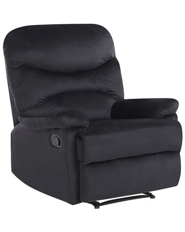 Velvet Recliner Chair Black ESLOV