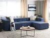 Soffa med schäslong 3-sits modulär blå APRICA_909233