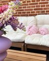 Welurowa poduszka dekoracyjna supeł 30 x 30 cm różowa MALNI_790141