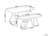 Jedálenská súprava stola a lavičky svetlé drevo/čierna UPTON_851039