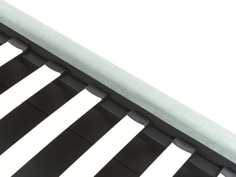 Velvet EU King Size Ottoman Bed Green BAJONNA Beliani.sk