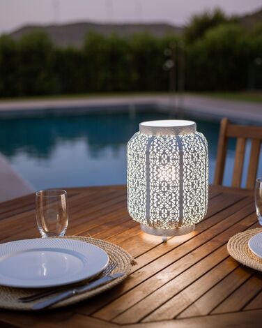 Moroccan Lantern Table Lamp White SOMES 