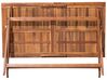 Table de jardin en bois clair 140 x 75 cm CENTO_691066