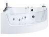 Banheira de hidromassagem de canto em acrílico branco com LED 190 x 135 cm MARINA_760272