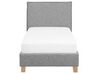 Fabric EU Single Size Bed Grey SENNEZ_713980