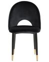 Set of 2 Velvet Dining Chairs Black MAGALIA_767852