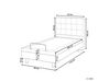 Fabric EU Single Adjustable Bed Beige DUKE_809049