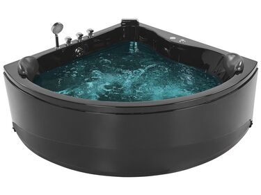 Vasca da bagno idromassaggio nera con LED 197 x 140 cm BARACOA